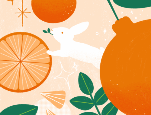 The rabbit in the oranges