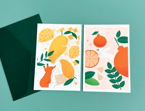 The 2 type of Postcard : Fruits & Animals